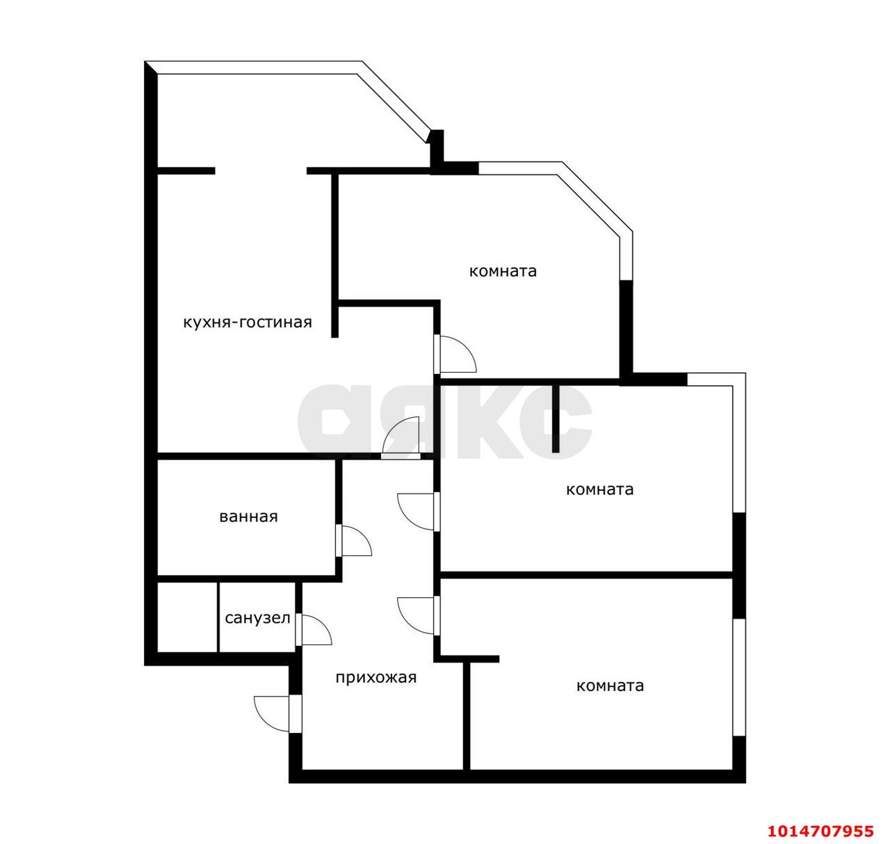 Фото №19: 3-комнатная квартира 105 м² - Краснодар, Западный внутригородской округ, мкр. Центральный, ул. Кубанская Набережная, 37К10