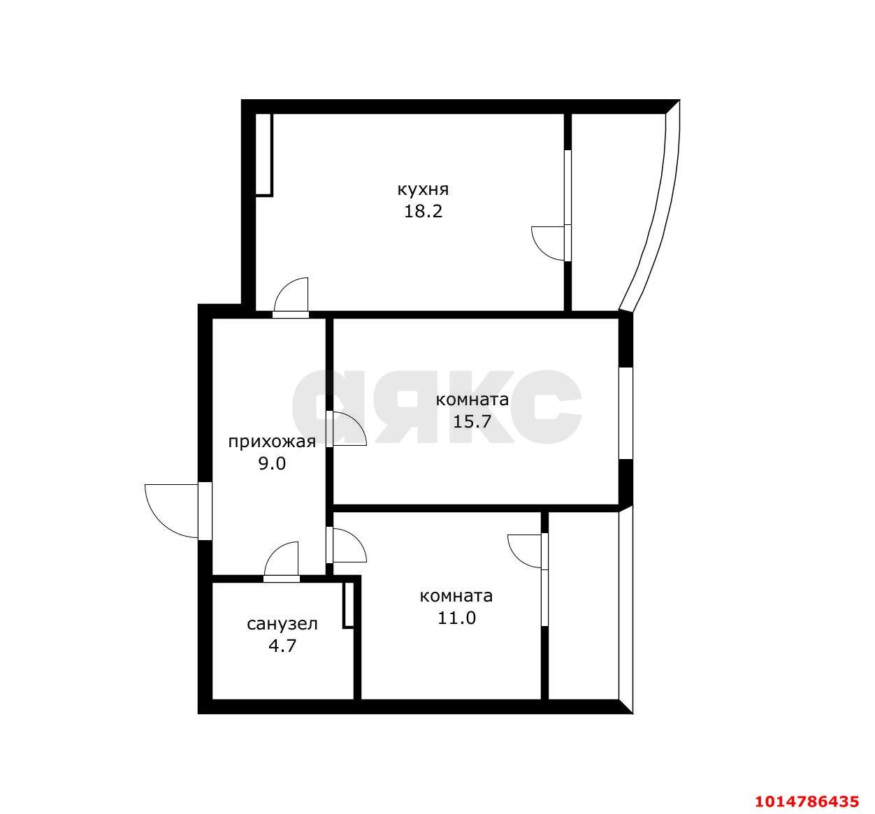 Фото №9: 2-комнатная квартира 57 м² - Краснодар, жилой комплекс Red777, ул. Адмирала Крузенштерна, 5/2