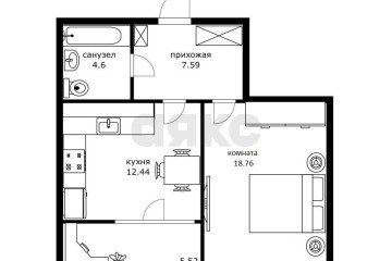 Фото №2: 1-комнатная квартира 49 м² - Краснодар, мкр. Школьный, ул. Школьная, 1