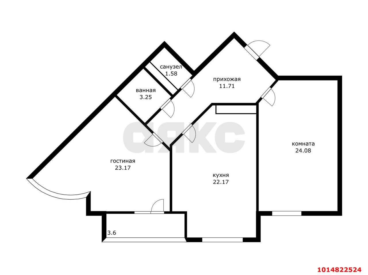 Фото №17: 2-комнатная квартира 86 м² - Краснодар, Центральный, ул. Митрофана Седина, 51/1