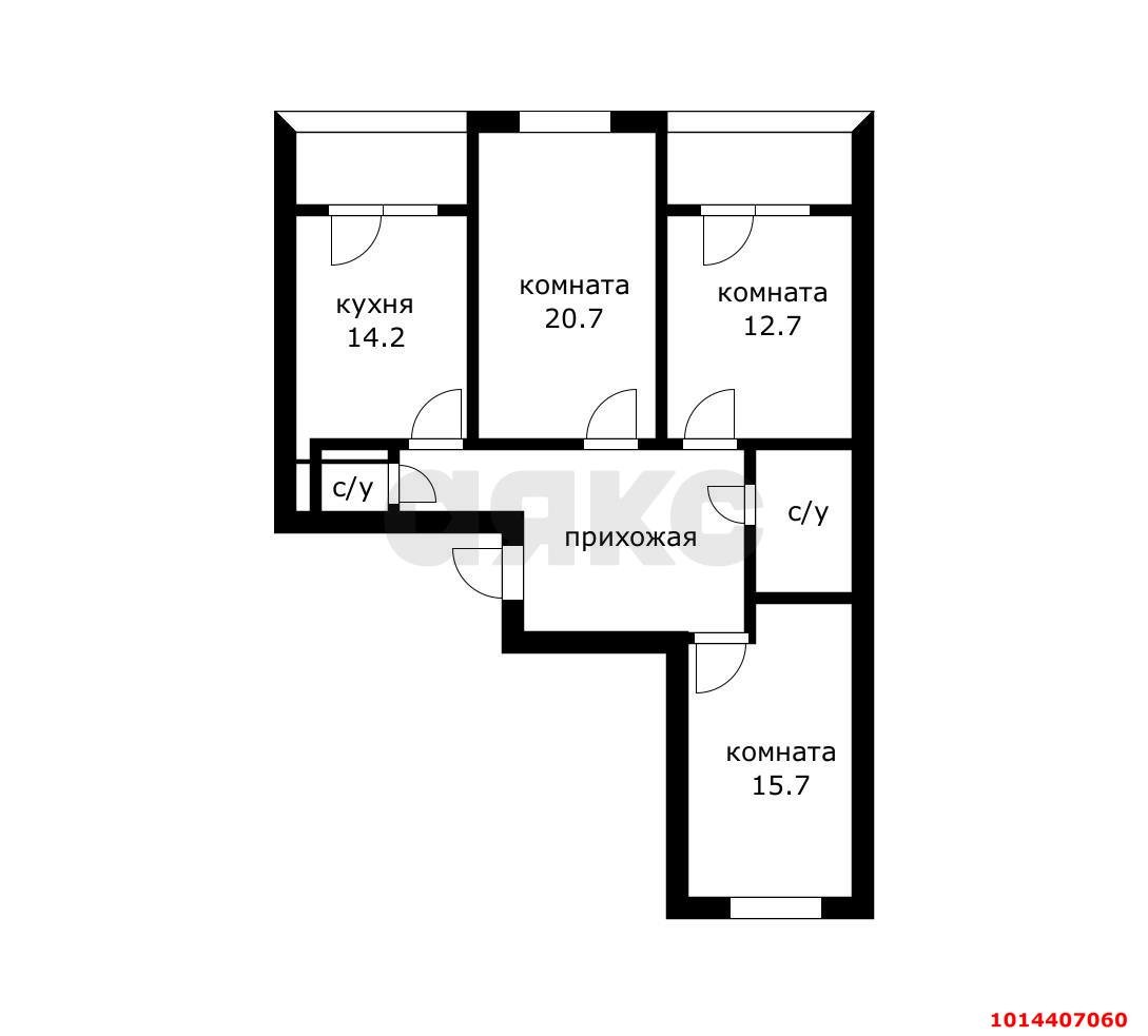 Фото №8: 3-комнатная квартира 95 м² - Краснодар, Фестивальный, ул. Яна Полуяна, 51/1