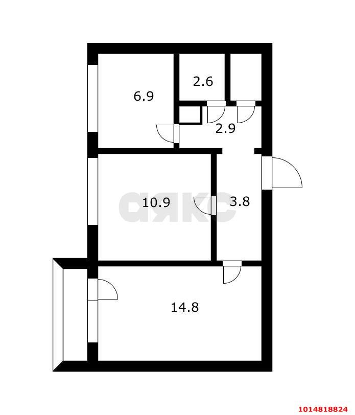 Фото №9: 2-комнатная квартира 48 м² - Краснодар, Черёмушки, ул. Селезнёва, 88