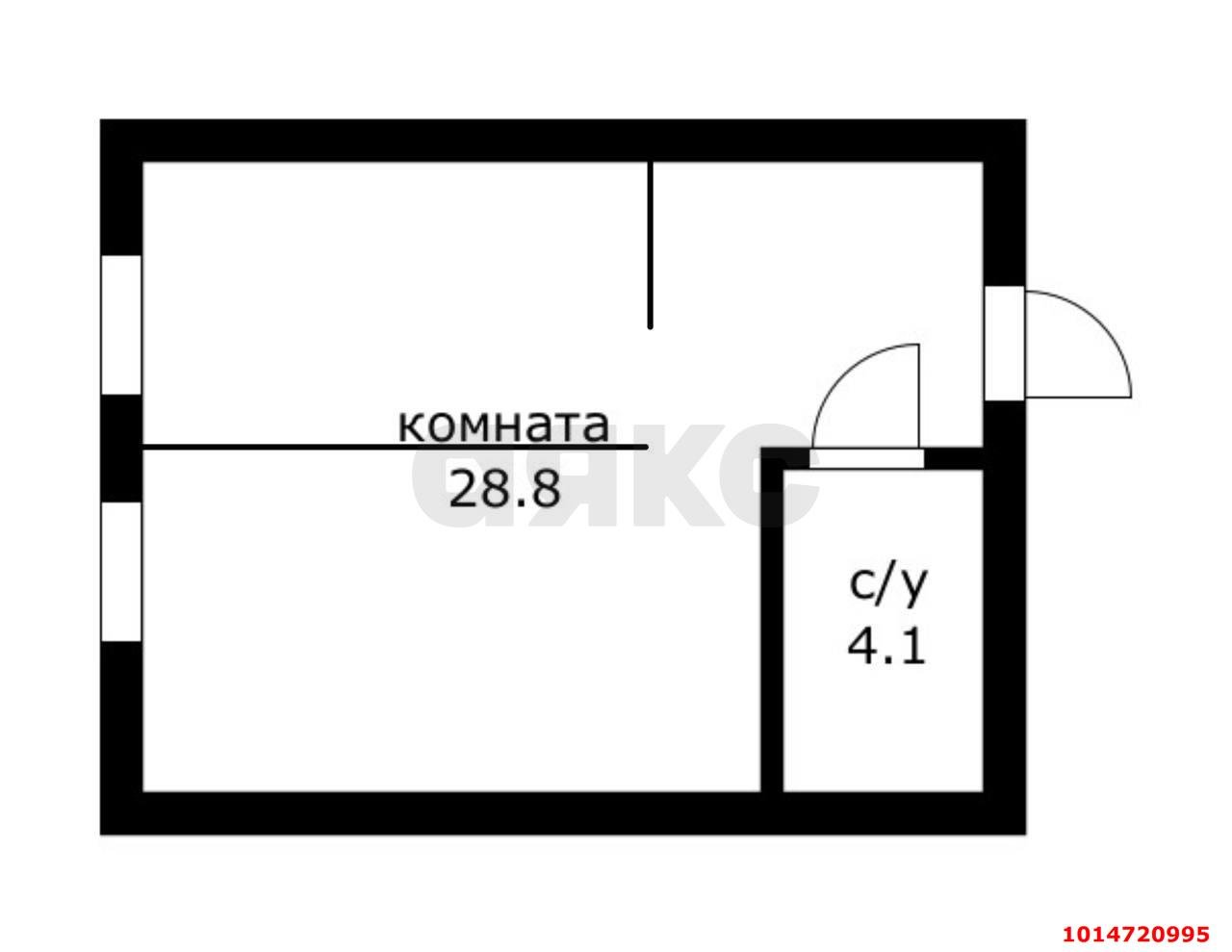 Фото №2: 1-комнатная квартира 32 м² - Краснодар, Музыкальный, ул. имени Ф.И. Шаляпина, 33/2литА