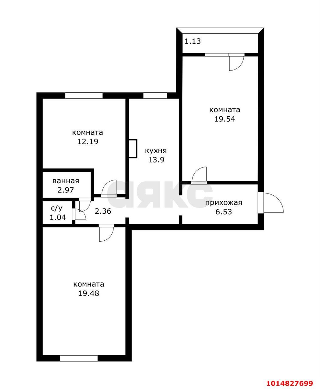Фото №13: 3-комнатная квартира 81 м² - Краснодар, Юбилейный, б-р Платановый, 2