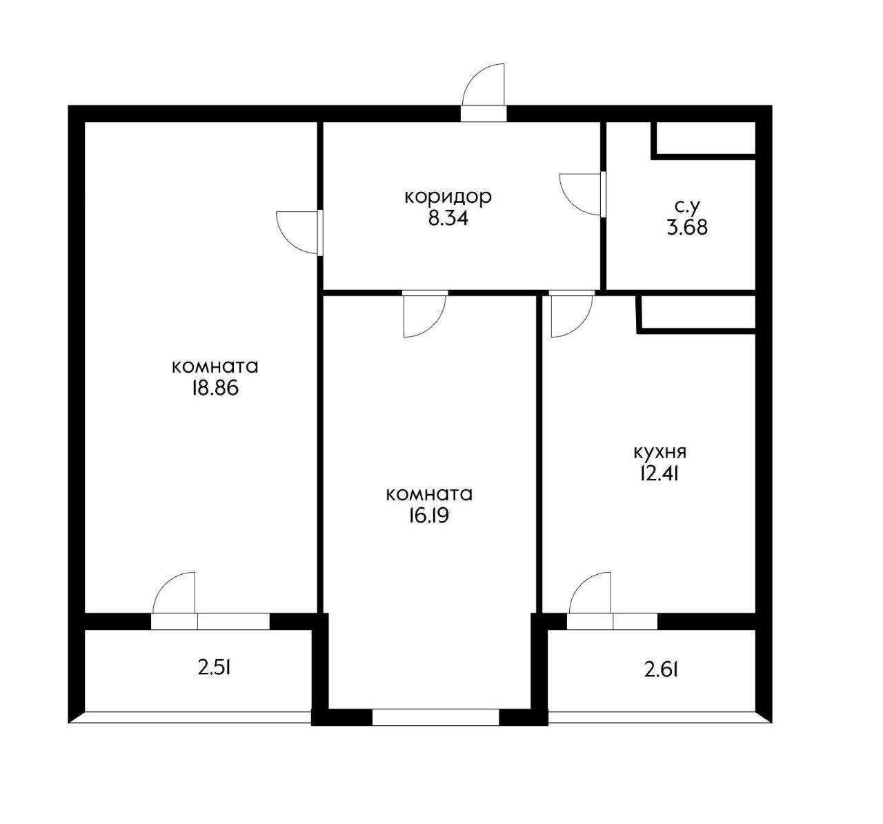 Фото №11: 2-комнатная квартира 64 м² - Краснодар, Прикубанский внутригородской округ, Круглик, жилой комплекс Сердце, мкр. Школьный, ул. Школьная, 1