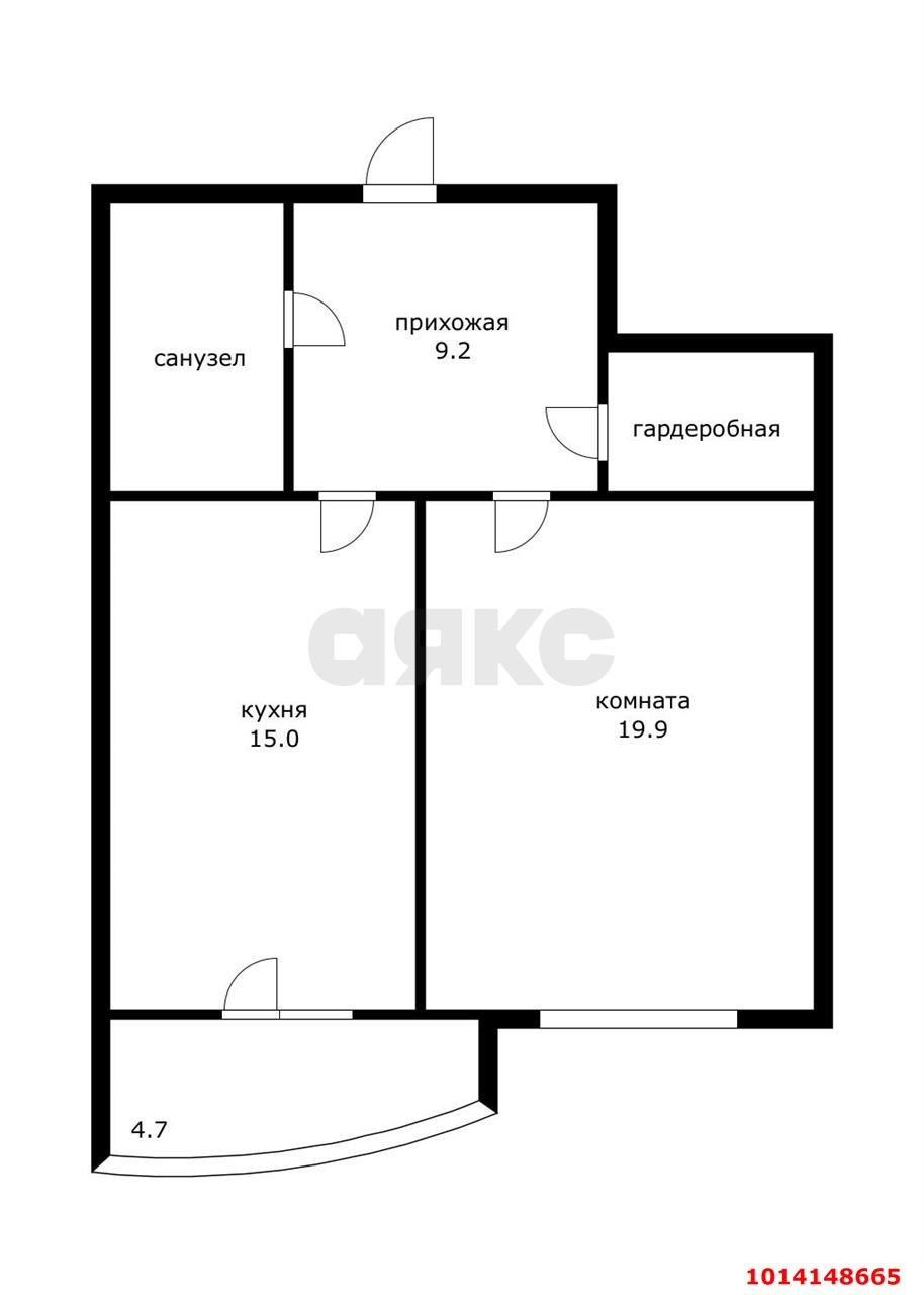 Фото №7: 1-комнатная квартира 59 м² - Краснодар, 9-й километр, ул. Циолковского, 5