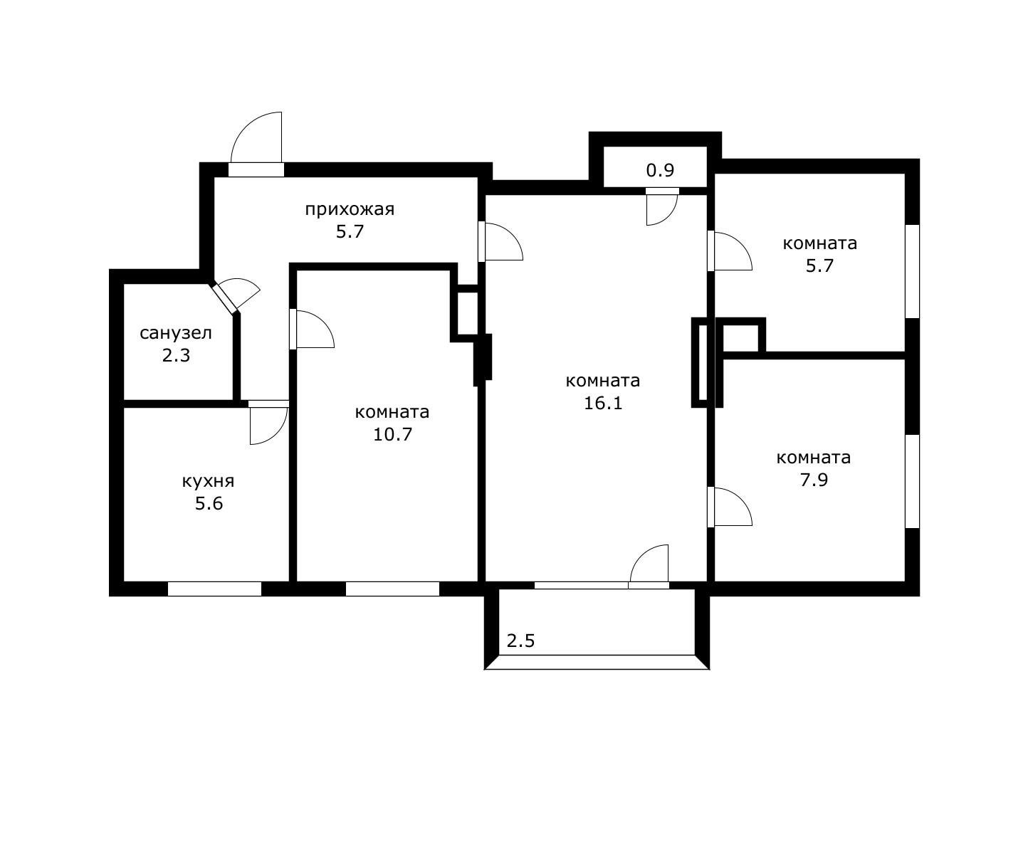 Фото №13: 4-комнатная квартира 58 м² - Южный, ул. Садовая, 34/1