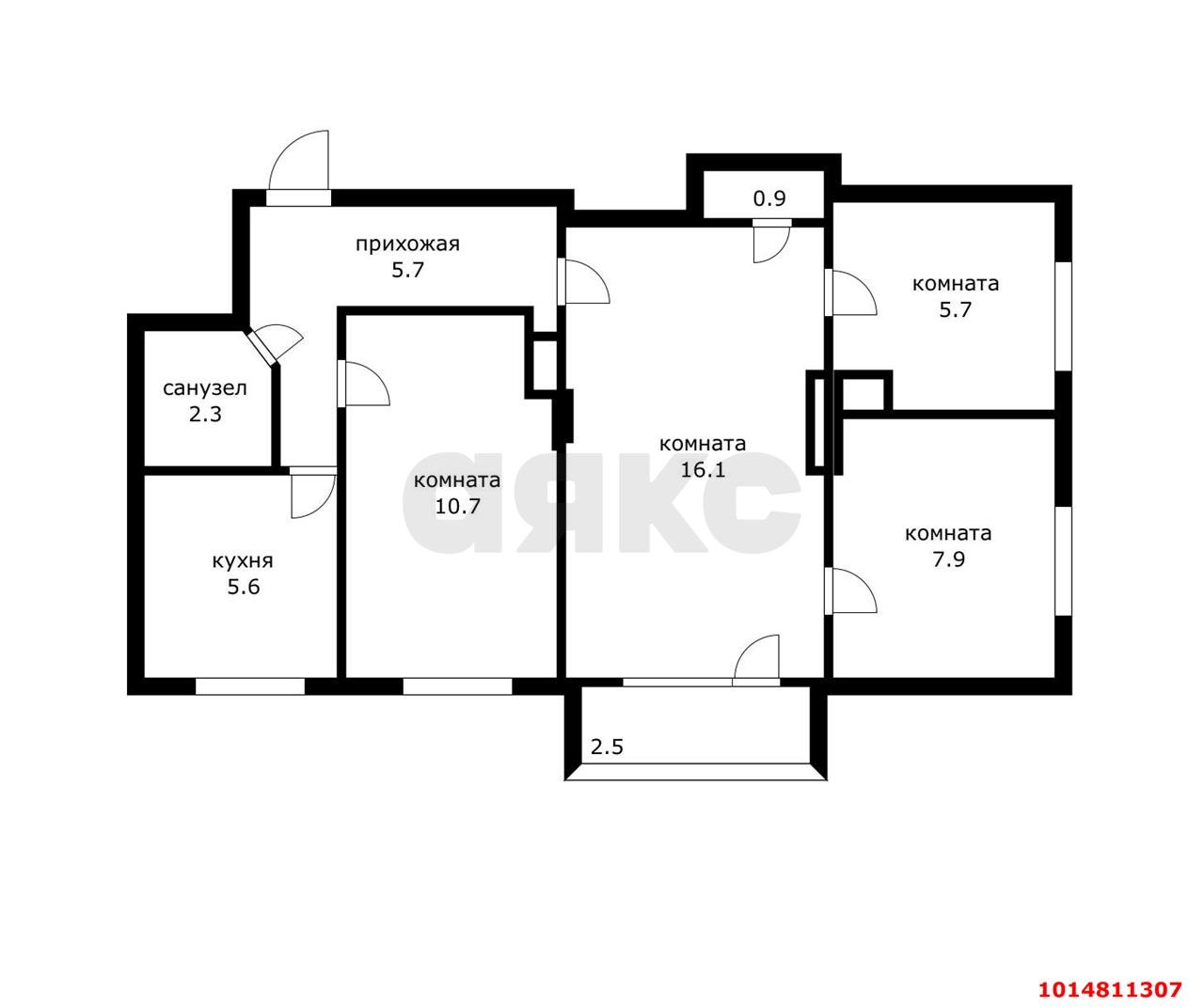 Фото №13: 4-комнатная квартира 58 м² - Южный, ул. Садовая, 34/1