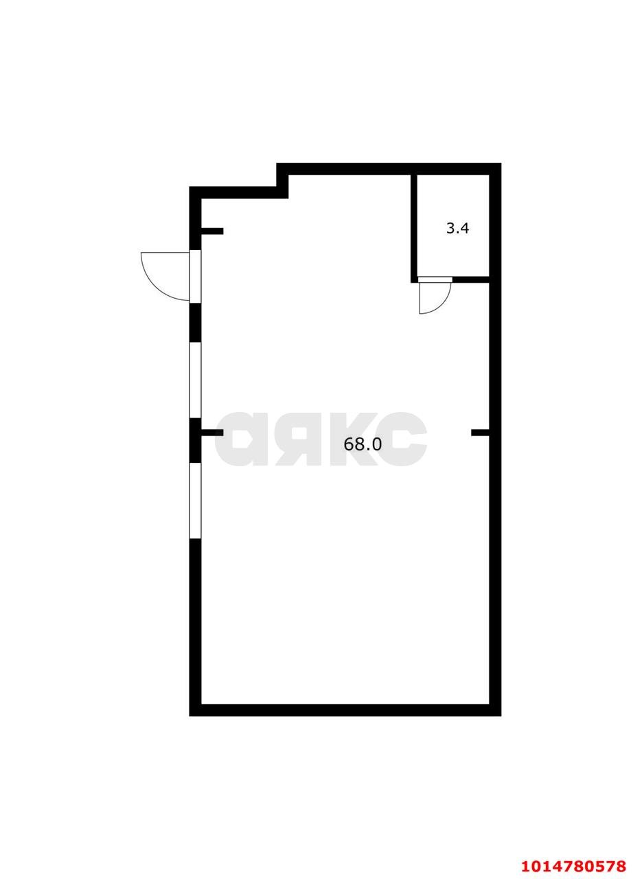 Фото №4: Торговое помещение 72 м² - Краснодар, жилой комплекс Краски, ул. Краеведа Соловьёва, 6к1