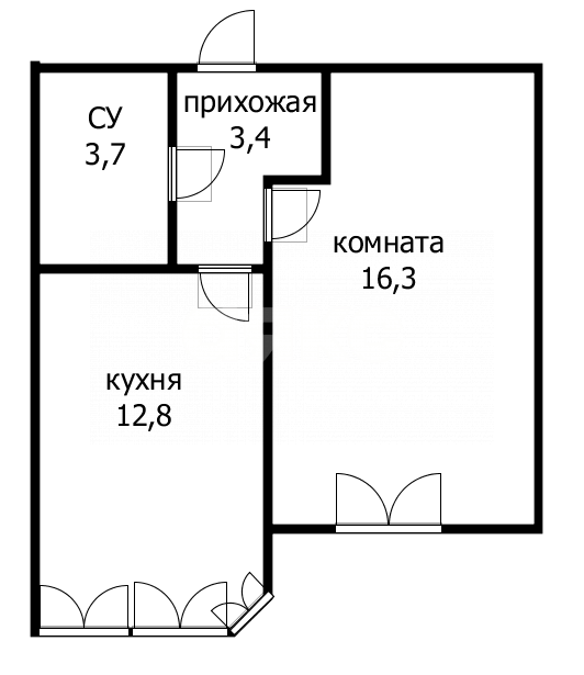 Фото №13: 1-комнатная квартира 36 м² - Анапа, жилой комплекс Чёрное море, ул. Анапское шоссе, 30