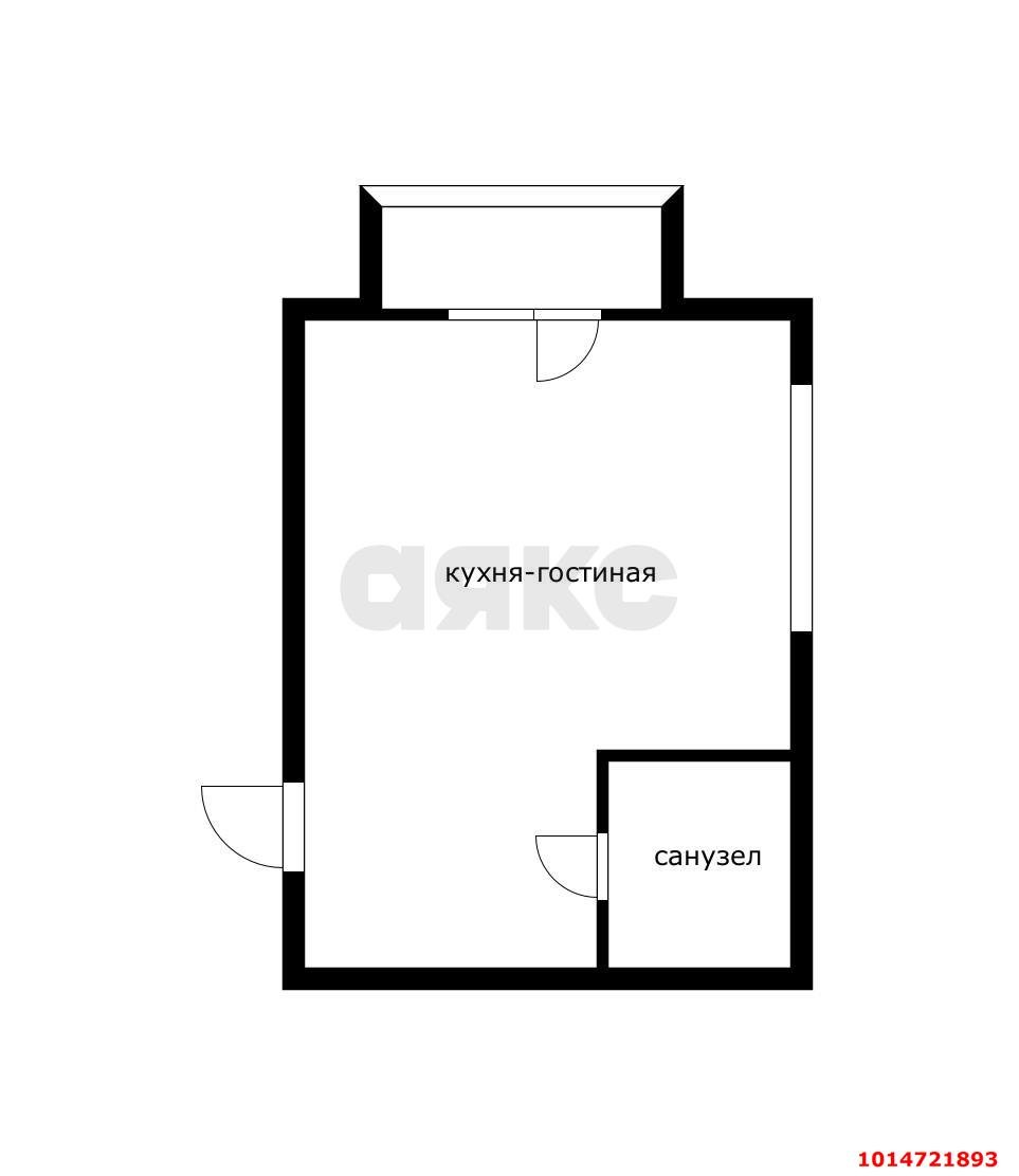 Фото №5: 1-комнатная квартира 31 м² - Краснодар, Музыкальный, ул. Чайковского, 25