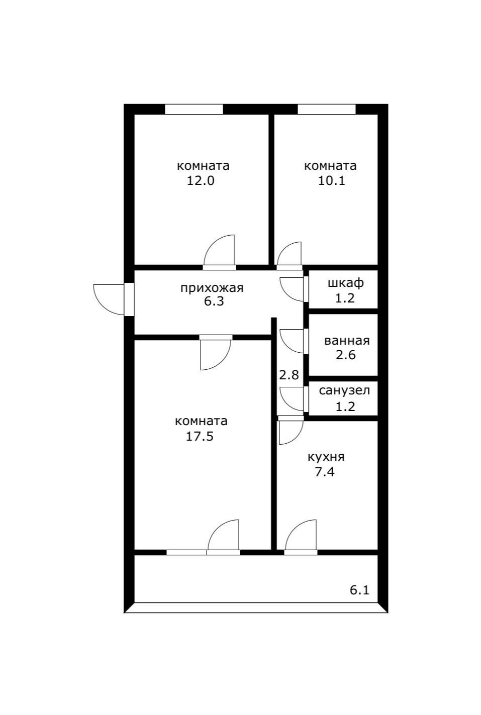 Фото №16: 3-комнатная квартира 67 м² - Абинск, ул. Ростовская, 137
