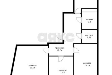 Фото №3: 3-комнатная квартира 77 м² - Краснодар, мкр. жилой комплекс Фонтаны, ул. Воронежская, 47/11