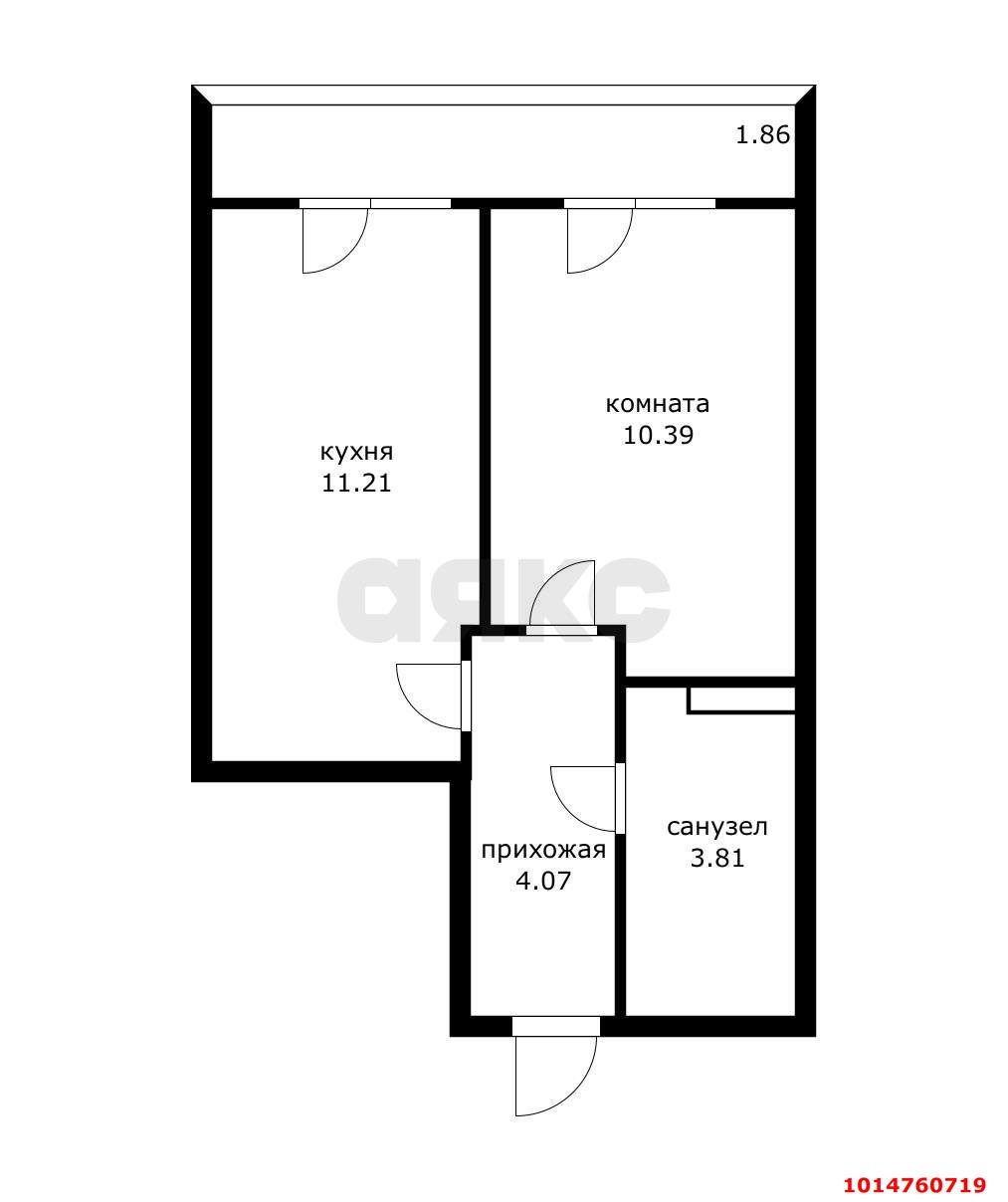 Фото №5: 1-комнатная квартира 2 м² - Краснодар, Россинского, ул. Командорская, 8
