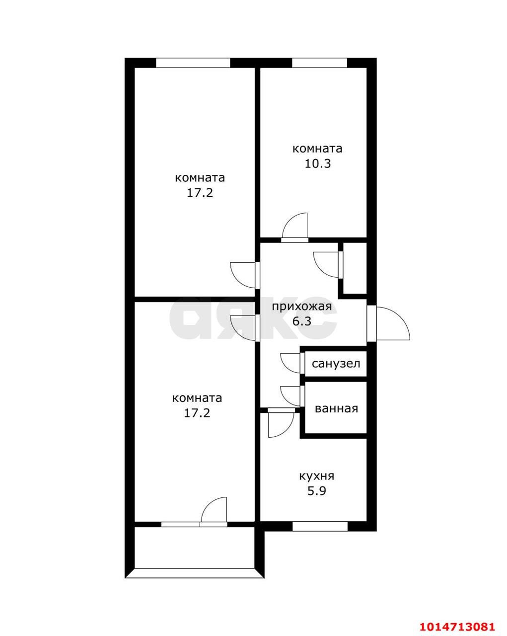 Фото №17: 3-комнатная квартира 60 м² - Краснодар, Комсомольский, ул. Симферопольская, 26