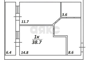 Фото №3: 1-комнатная квартира 45 м² - Краснодар, мкр. Музыкальный, ул. имени Сергея Есенина, 108/2