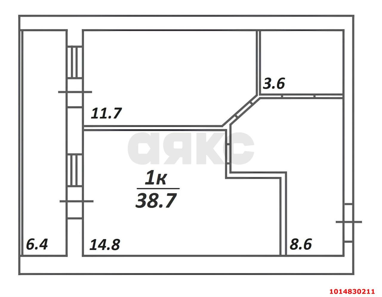 Фото №3: 1-комнатная квартира 45 м² - Краснодар, Музыкальный, ул. имени Сергея Есенина, 108/2