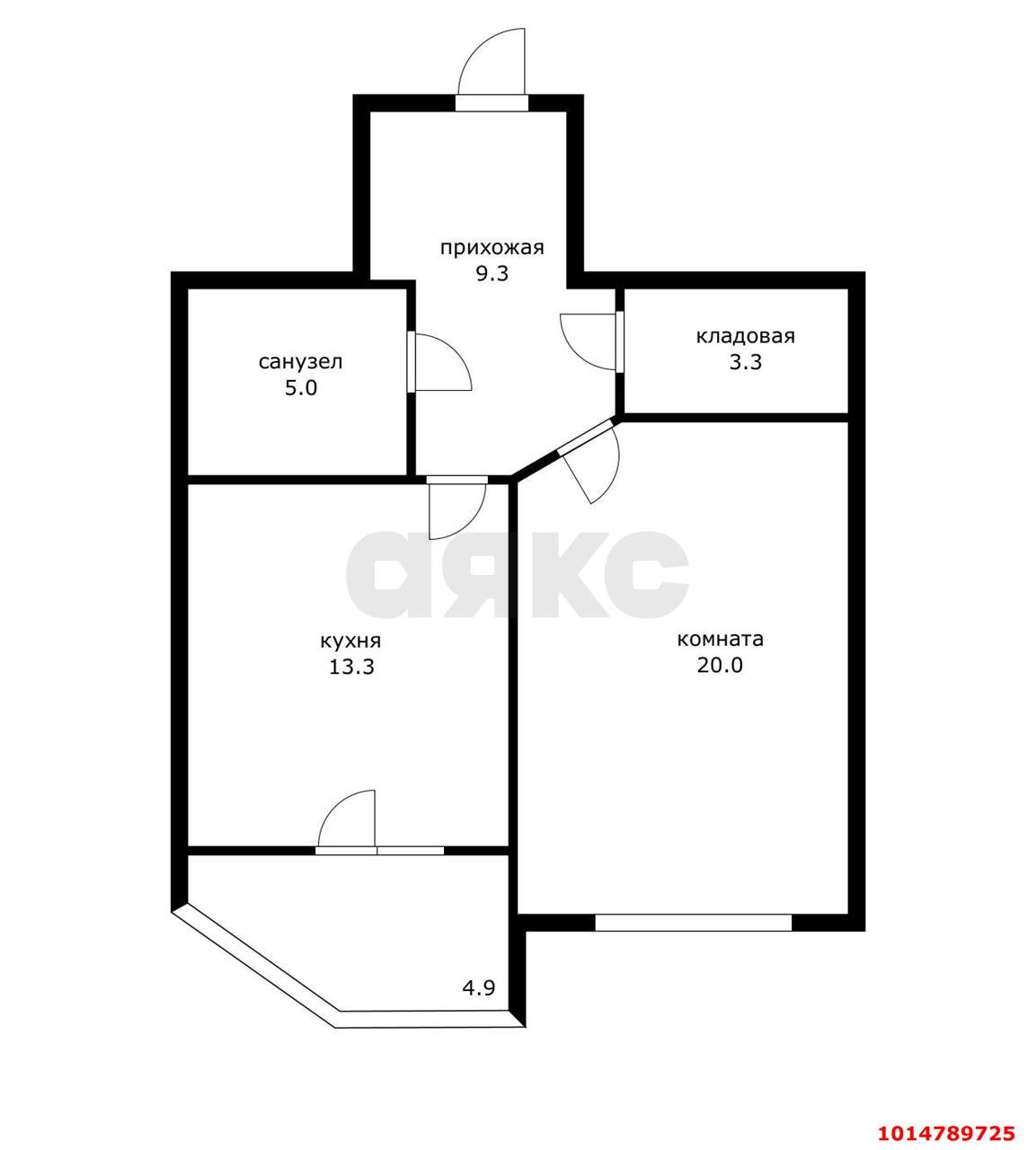 Фото №3: 1-комнатная квартира 55 м² - Краснодар, Школьный, ул. Филатова, 19/2