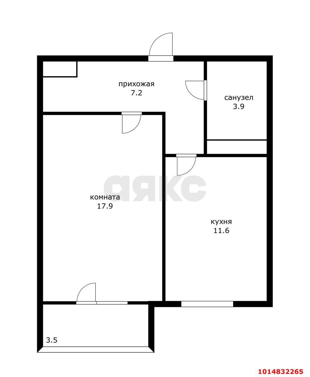 Фото №1: 1-комнатная квартира 44 м² - Краснодар, жилой комплекс Рассвет, ул. Гидростроителей, 67