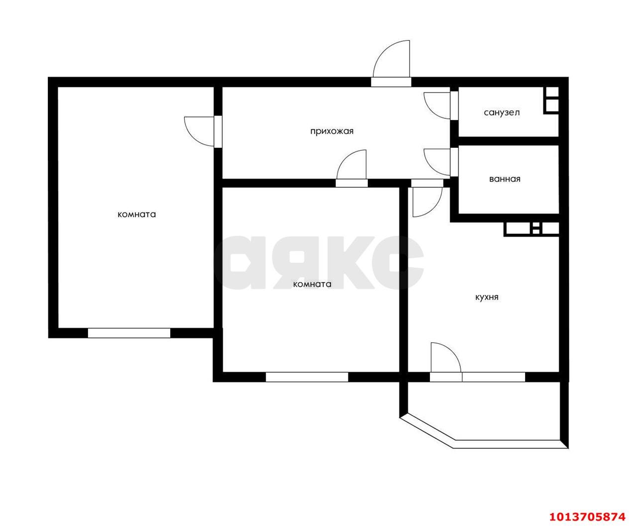 Фото №15: 2-комнатная квартира 57 м² - Краснодар, Достояние, ул. Григория Булгакова, 12к1
