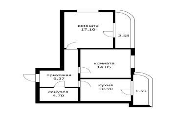 Фото №5: 2-комнатная квартира 62 м² - Краснодар, мкр. жилой комплекс Резиденция, ул. Кожевенная, 22