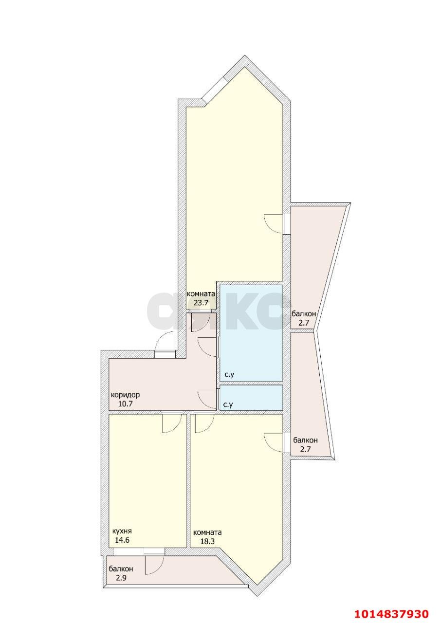 Фото №20: 2-комнатная квартира 76 м² - Краснодар, Пашковский, ул. Леонида Лаврова, 4