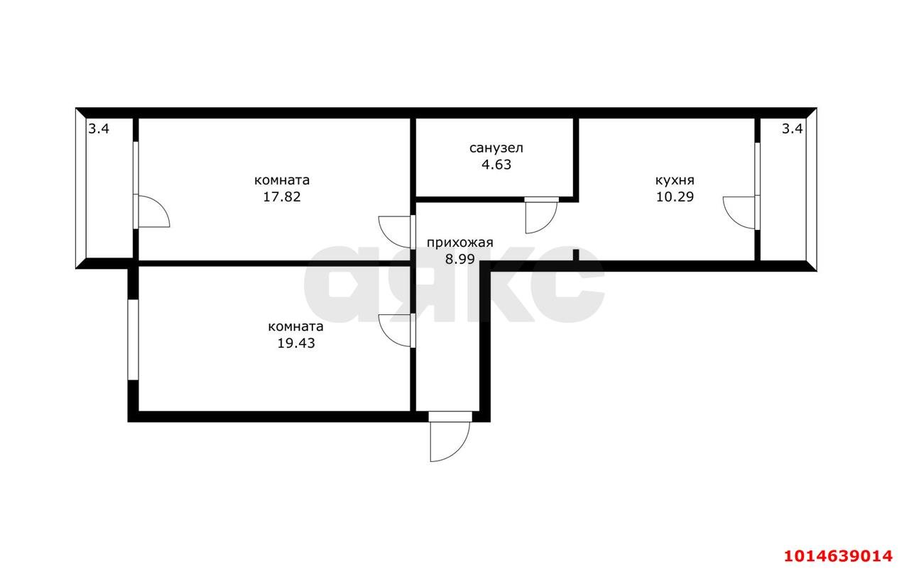 Фото №9: 2-комнатная квартира 60 м² - Краснодар, Музыкальный, ул. имени С.С. Прокофьева, 15