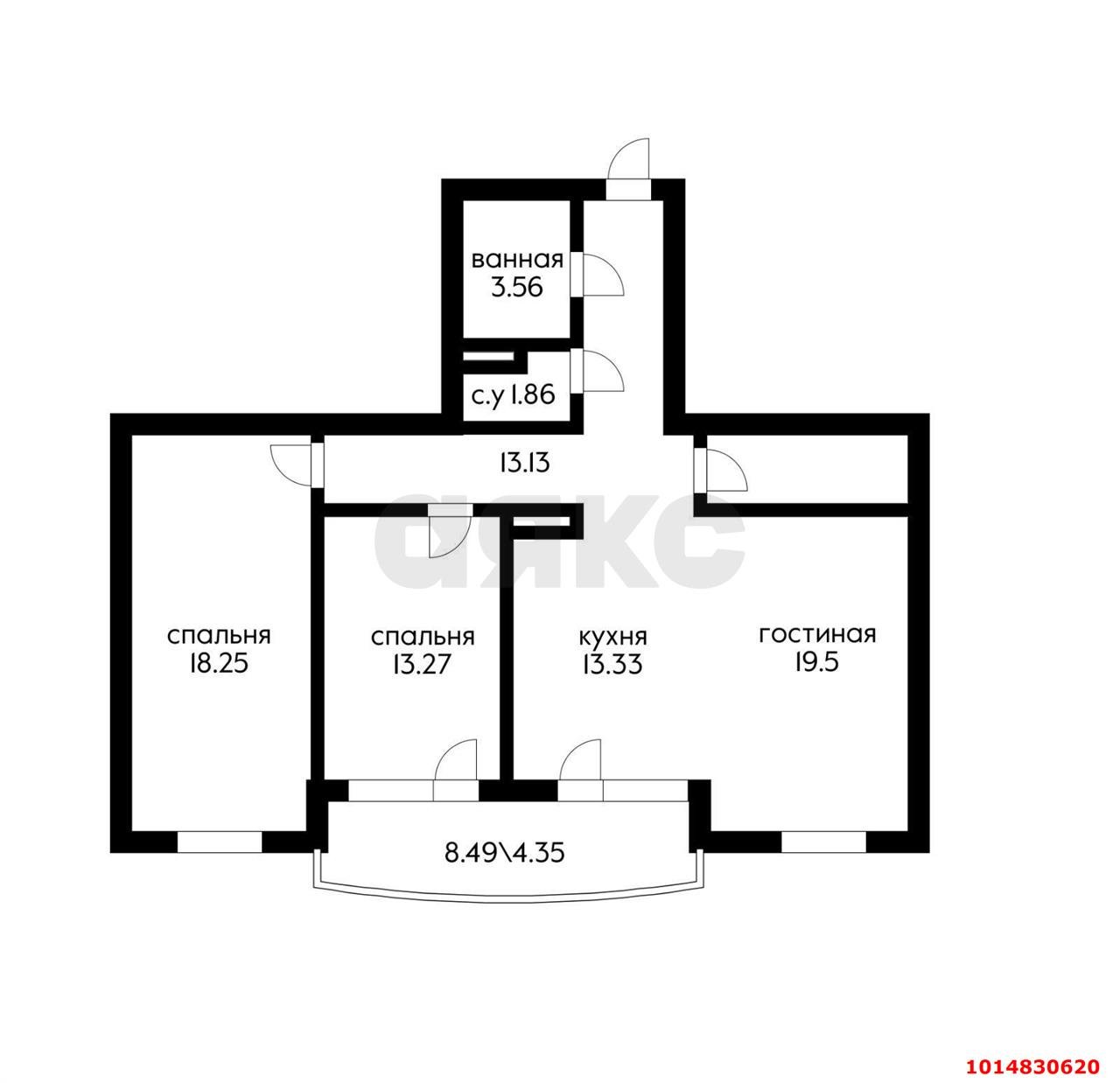Фото №13: 3-комнатная квартира 87 м² - Краснодар, 6-й квартал, ул. Боспорская, 10