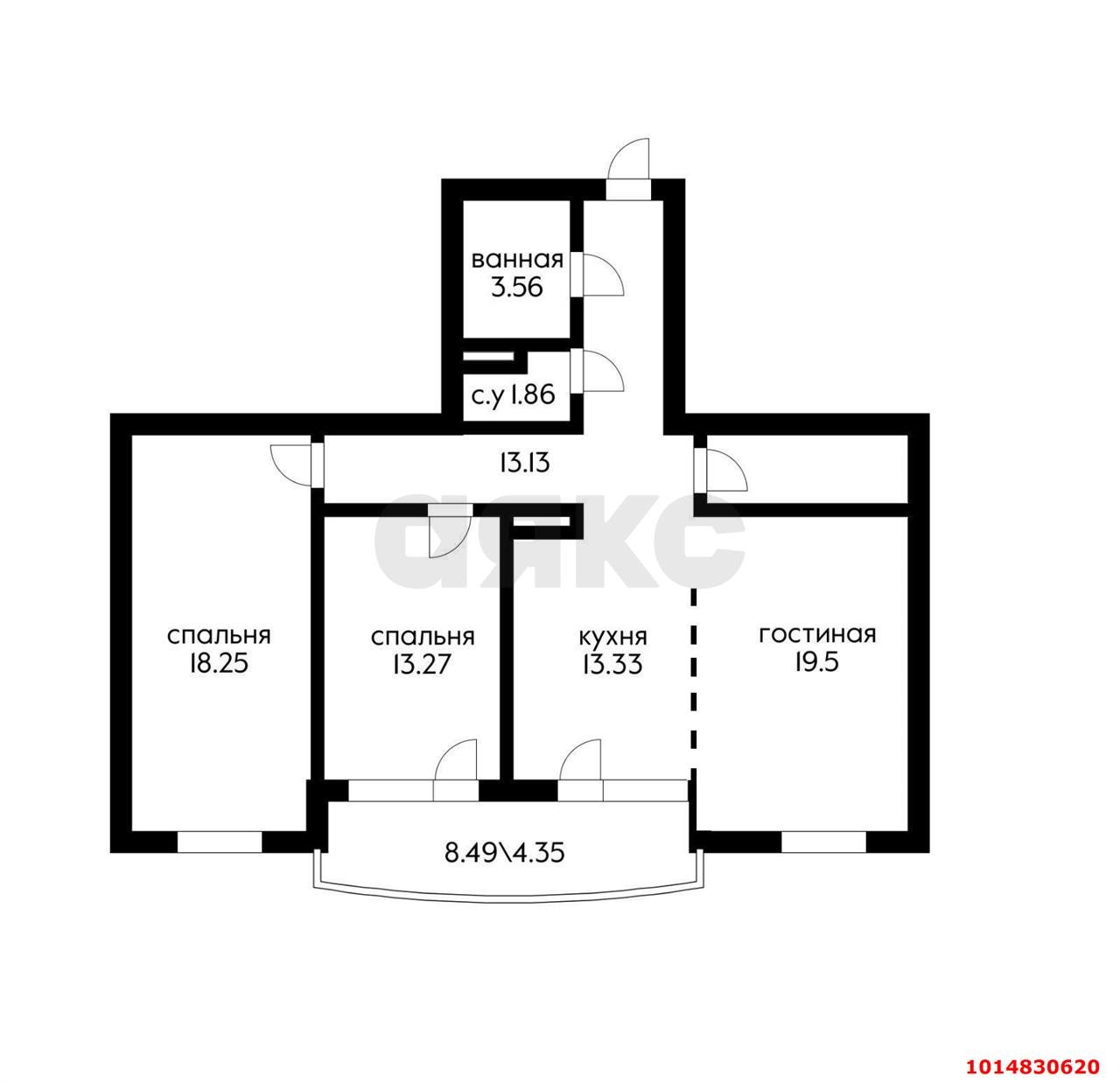 Фото №15: 3-комнатная квартира 87 м² - Краснодар, 6-й квартал, ул. Боспорская, 10