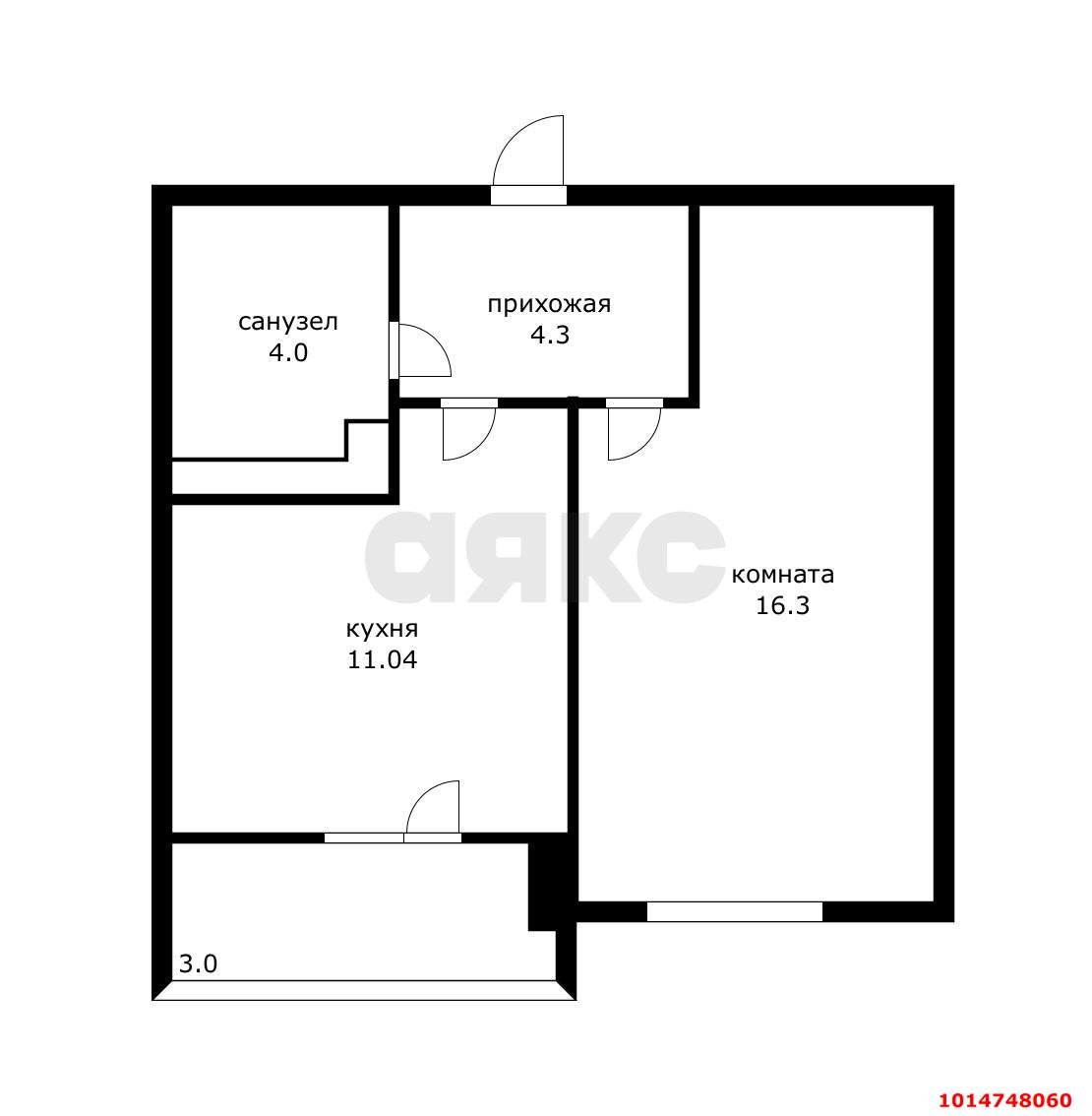 Фото №5: 1-комнатная квартира 38 м² - Краснодар, ЖК Красная Площадь, ул. им. Мурата Ахеджака, 12к5