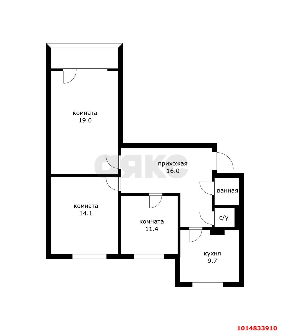 Фото №16: 3-комнатная квартира 74 м² - Краснодар, Восточно-Кругликовский, ул. имени 40-летия Победы, 93