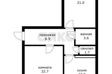 Фото №3: 2-комнатная квартира 76 м² - Краснодар, мкр. жилой комплекс Олимп, ул. Домбайская, 10/2