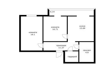 Фото №2: 2-комнатная квартира 65 м² - Краснодар, мкр. жилой комплекс Кремлёвские Ворота, ул. Кореновская, 2к3