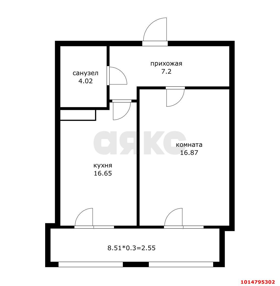 Фото №14: 1-комнатная квартира 45 м² - Знаменский, Родные Просторы, ул. Природная, 10Бк9