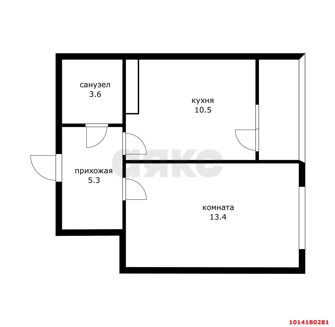Фото №14: 1-комнатная квартира 35 м² - Краснодар, Прикубанский внутригородской округ, мкр. жилой комплекс Самолёт-5, ул. Ивана Беличенко, 103