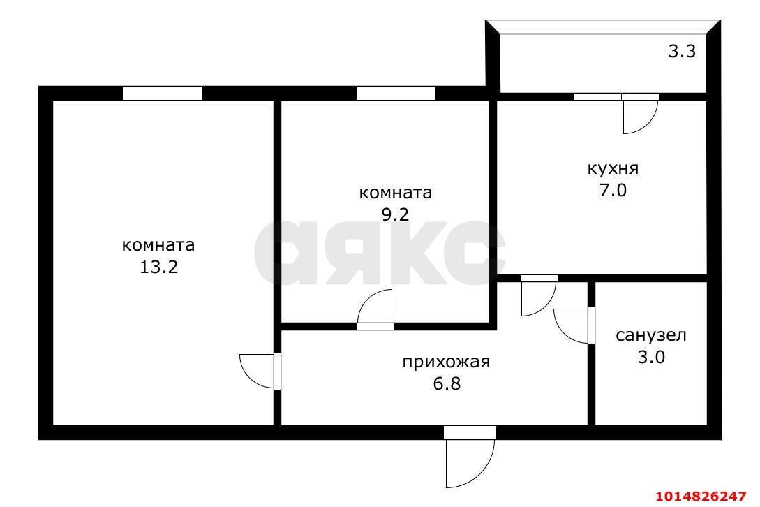 Фото №8: 2-комнатная квартира 41 м² - Новая Адыгея, жилой комплекс Дарград, ул. Тургеневское шоссе, 33/3к22