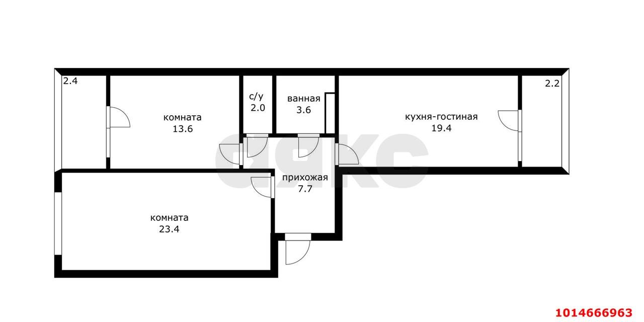Фото №15: 2-комнатная квартира 78 м² - Краснодар, жилой комплекс Сказка Град, ул. имени В.Н. Мачуги, 166А