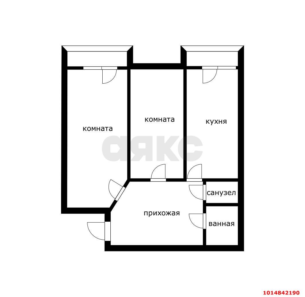 Фото №18: 2-комнатная квартира 52 м² - Краснодар, 1-й квартал, ул. Боспорская, 2