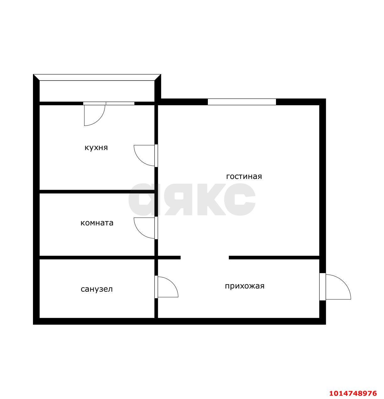 Фото №14: 1-комнатная квартира 45 м² - Краснодар, Краевая Клиническая Больница, ул. 1 Мая, 302