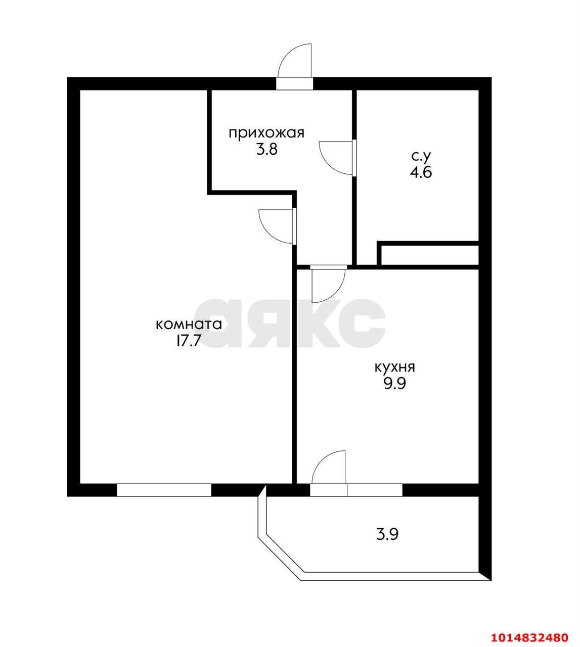 Фото №20: 1-комнатная квартира 40 м² - Краснодар, Прикубанский внутригородской округ, мкр. Московский, ул. им. Артюшкова В.Д., 15