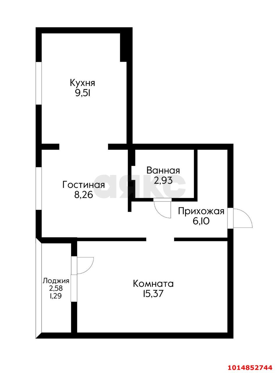 Фото №1: 2-комнатная квартира 42 м² - Берёзовый, жилой комплекс Молодёжный-2, ул. имени Профессора Малигонова, 40