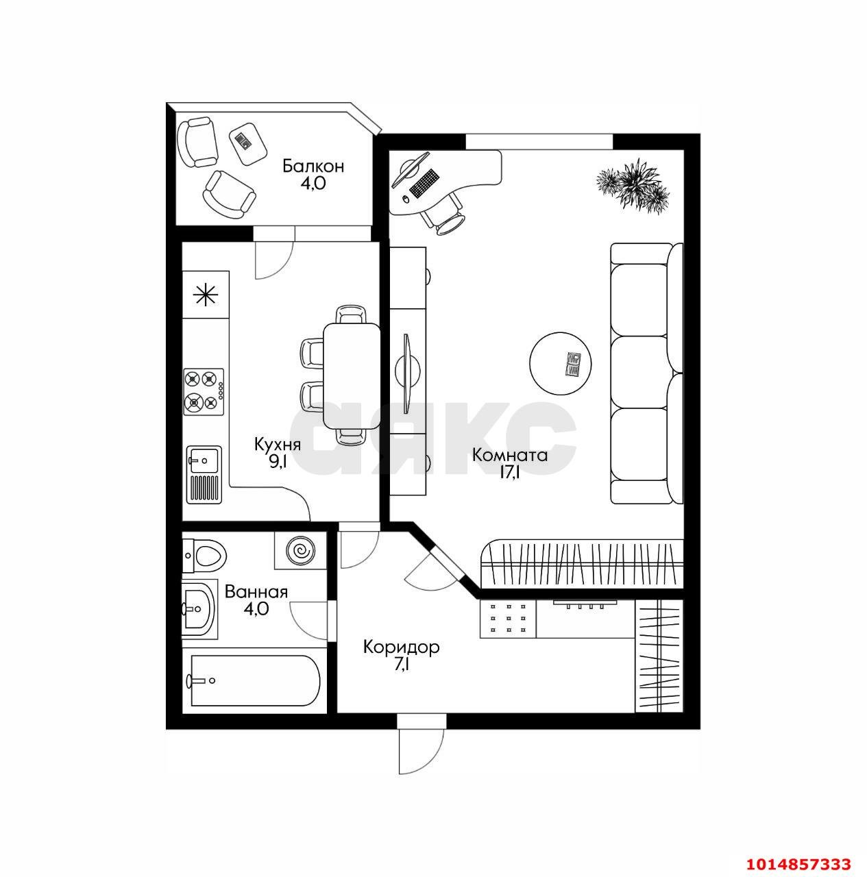 Фото №12: 1-комнатная квартира 40 м² - Краснодар, жилой комплекс Прованс, ул. Генерала Петрова, 7