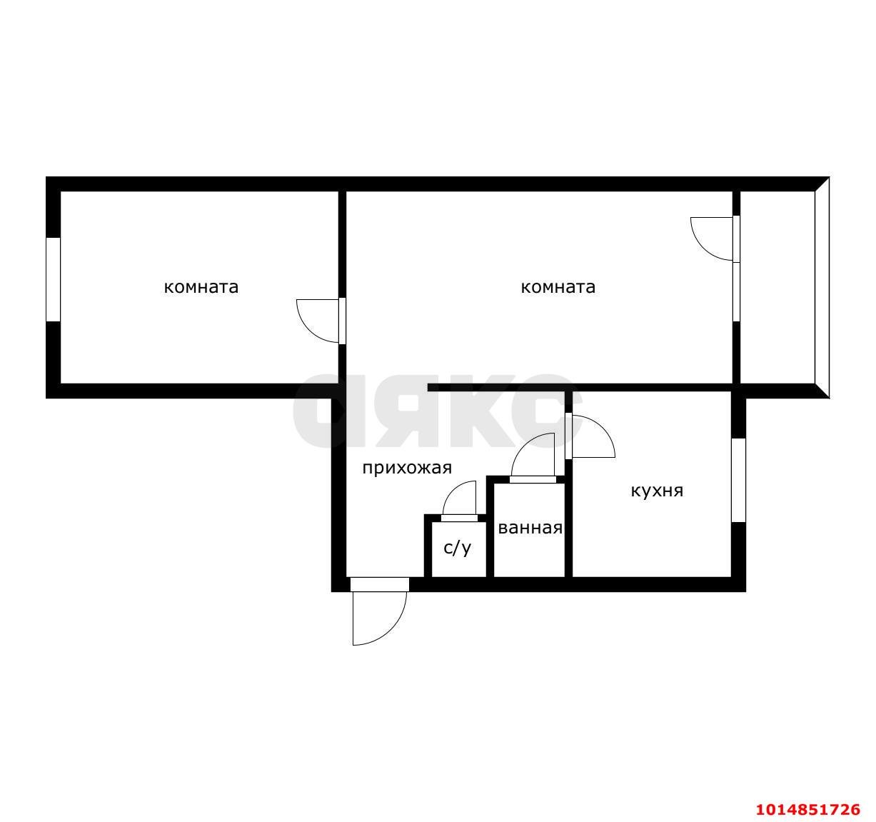 Фото №9: 2-комнатная квартира 52 м² - Яблоновский, ул. Гагарина, 129
