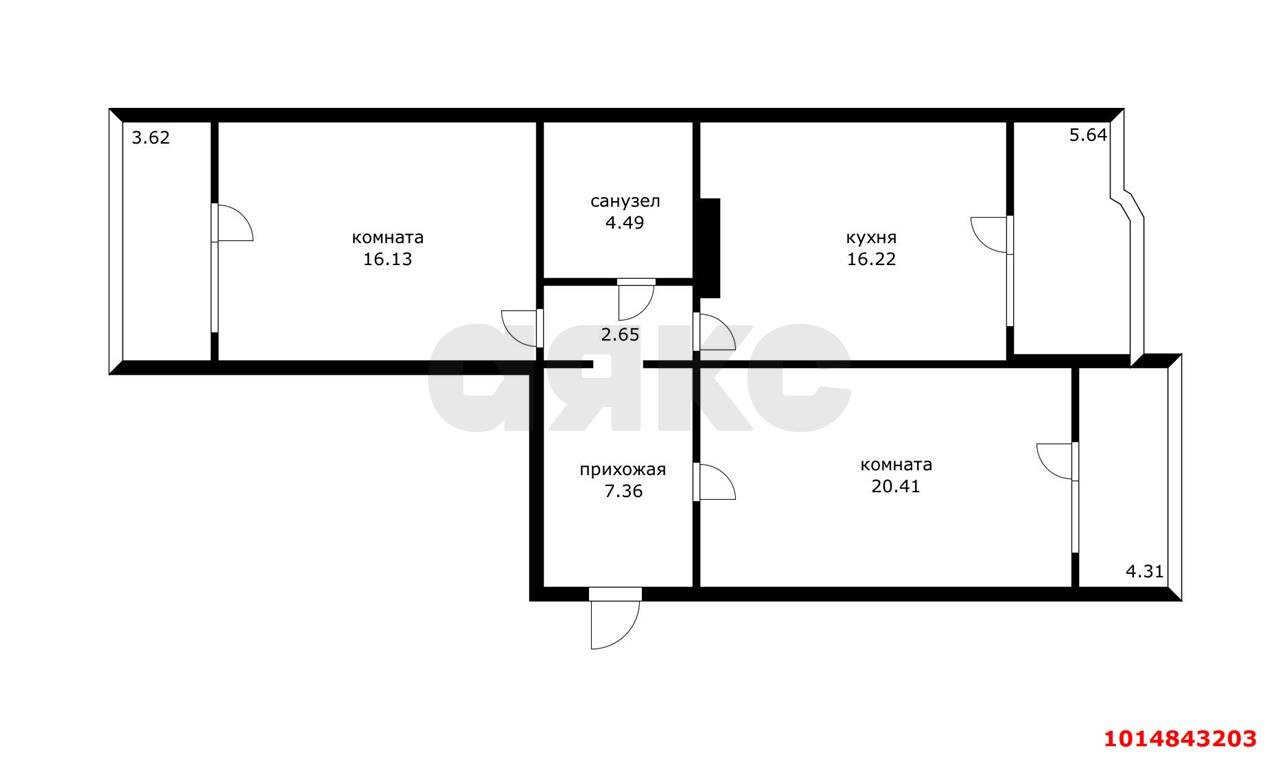 Фото №18: 2-комнатная квартира 80 м² - Краснодар, Завод Измерительных Приборов, ул. имени 40-летия Победы, 33/8