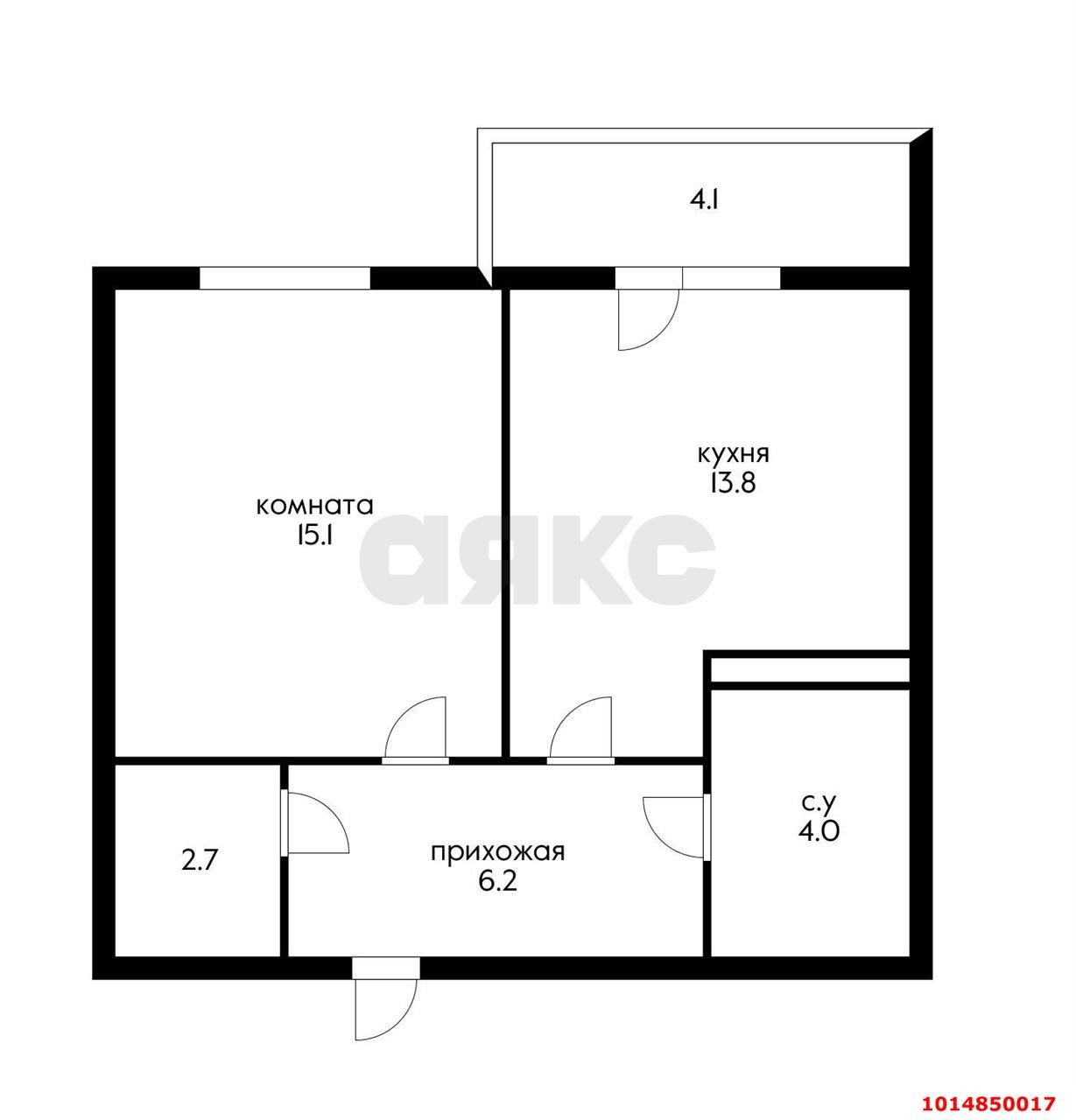 Фото №14: 1-комнатная квартира 40 м² - Краснодар, Военный городок № 1, ул. имени Калинина, 350/6