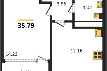 Фото №1: 1-комнатная квартира 35 м² - Краснодар, мкр. Черёмушки, 