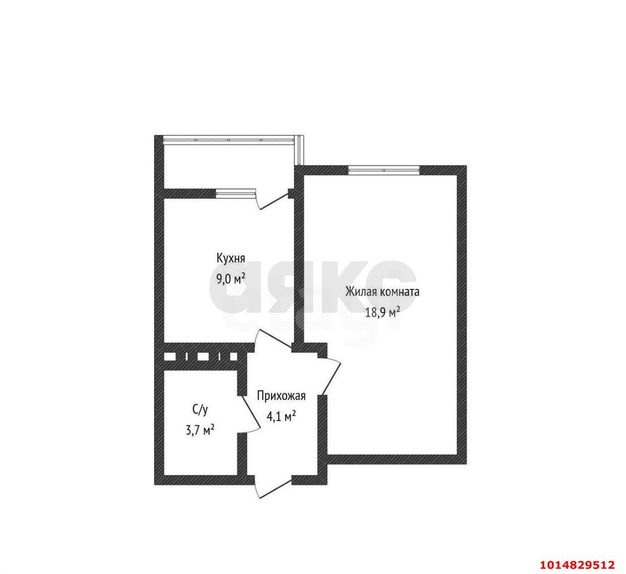 Фото №13: 1-комнатная квартира 38 м² - Краснодар, ЖК Абрикосово, ул. имени Героя Георгия Бочарникова, 4к2