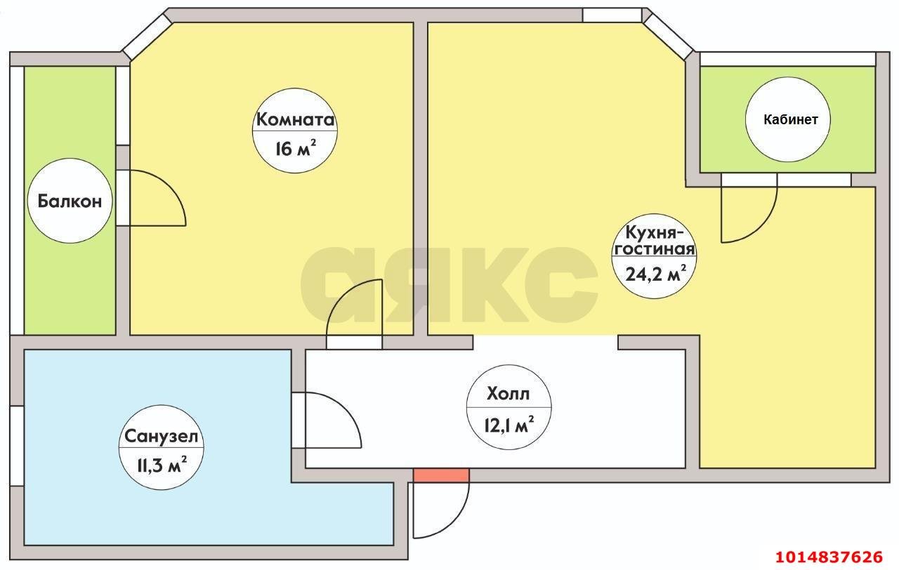 Фото №17: 2-комнатная квартира 80 м² - Краснодар, Хлопчато-бумажный Комбинат, ул. Уральская, 13