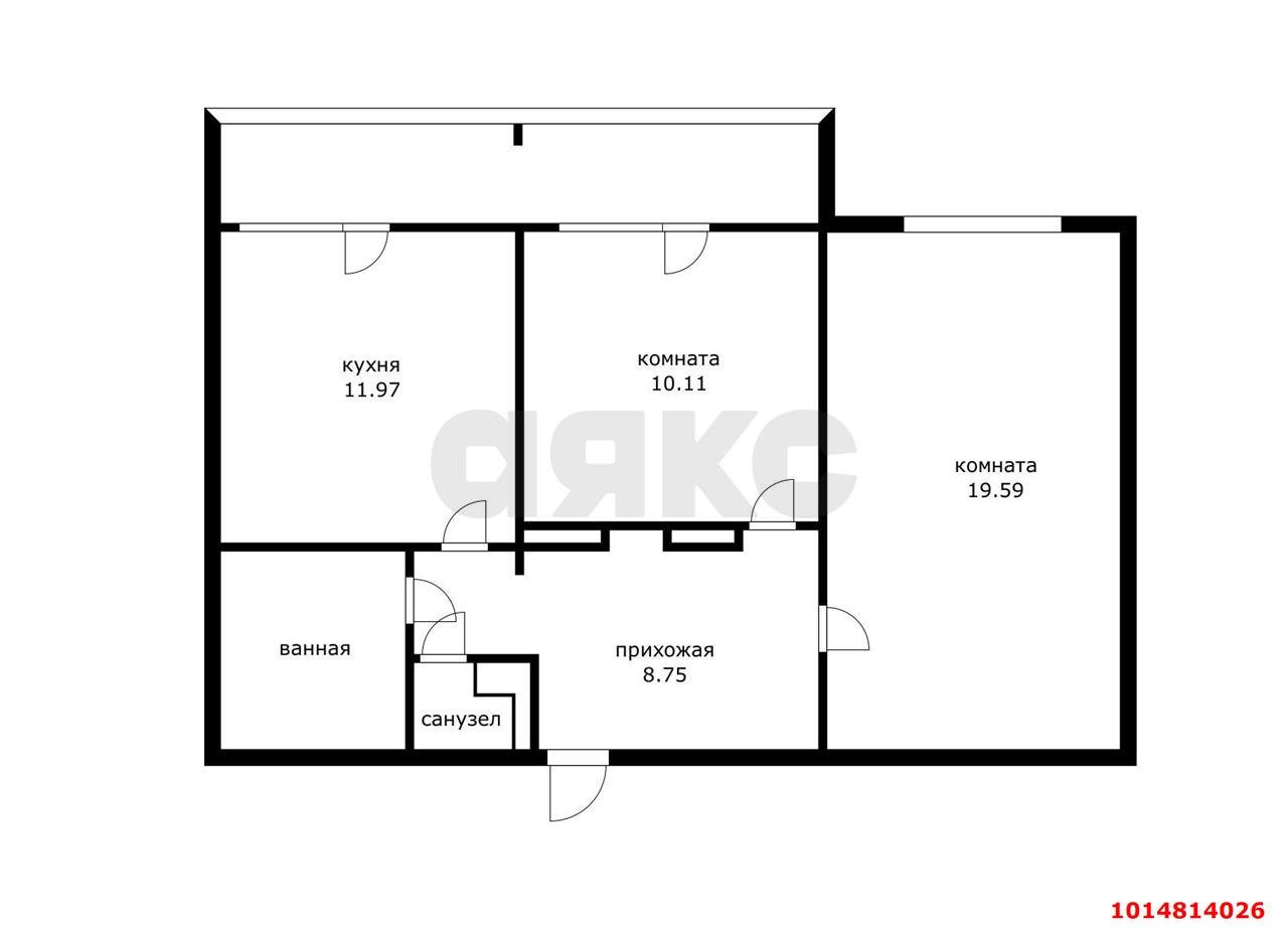 Фото №5: 2-комнатная квартира 59 м² - Краснодар, Юбилейный, ул. Рождественская набережная, 3
