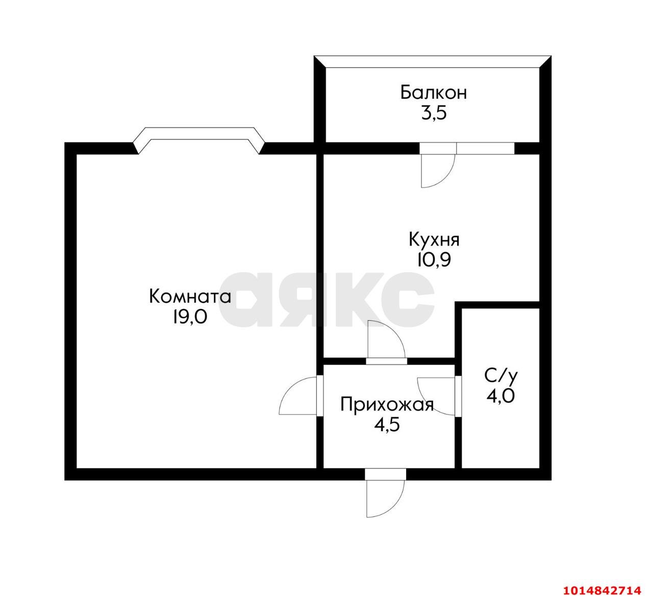 Фото №15: 1-комнатная квартира 41 м² - Краснодар, Музыкальный, ул. имени Ф.И. Шаляпина, 31Б